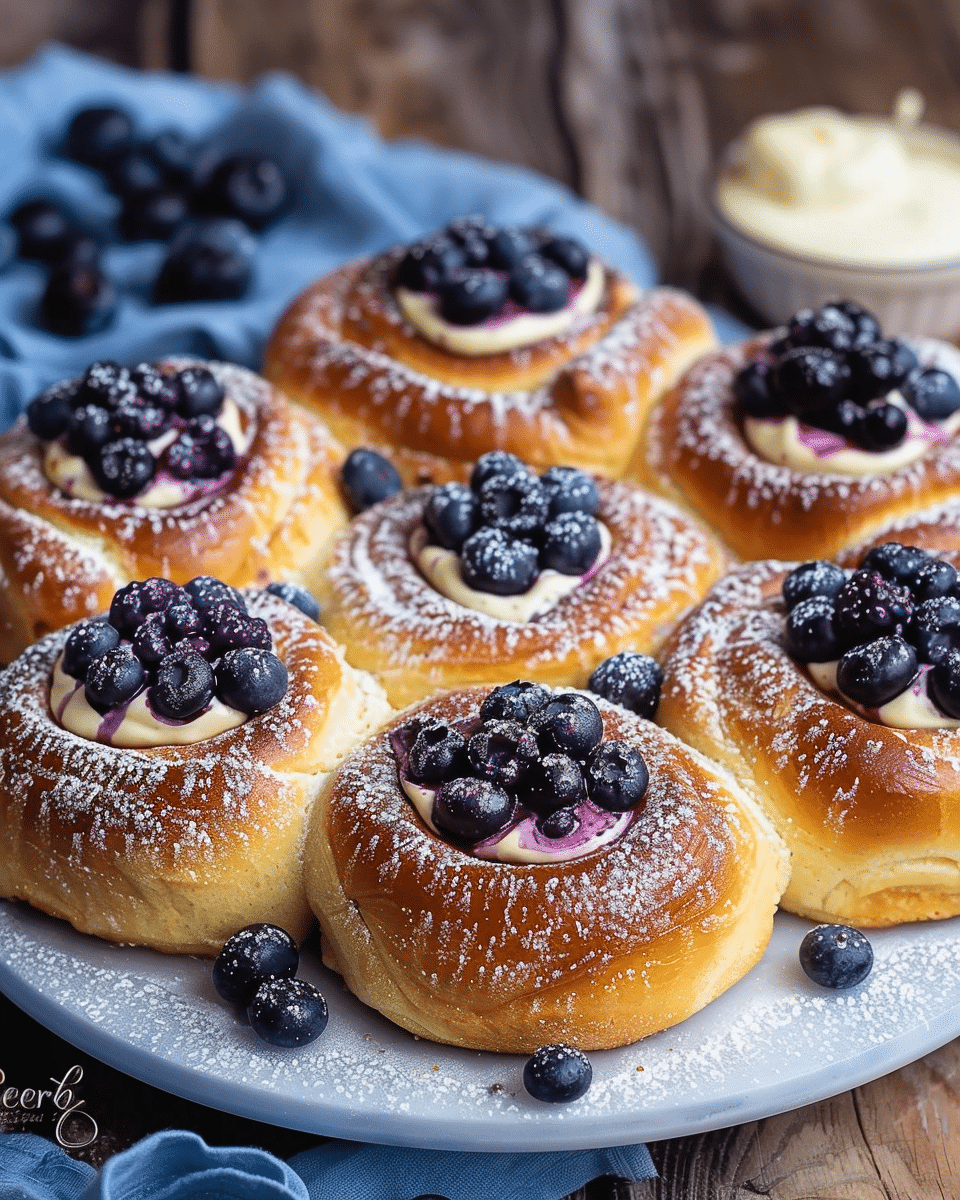 Blueberry Cream Cheese Buns