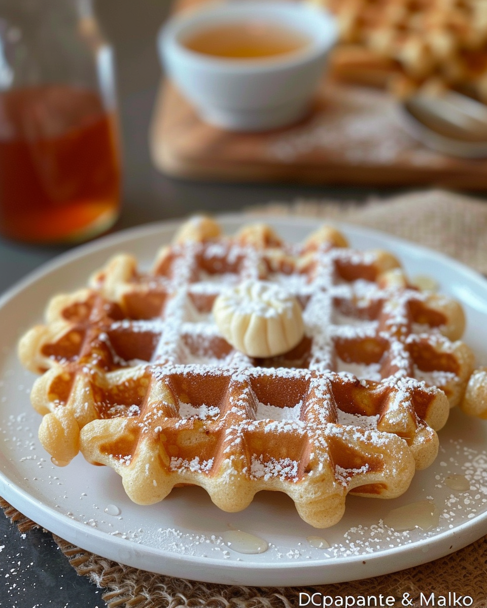 Crispy & Chewy Mochi Waffles
