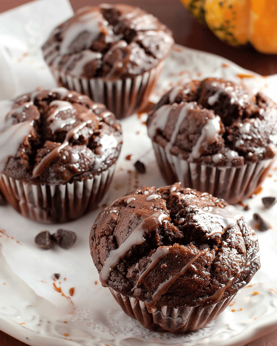 Moist Cocoa Pumpkin Muffins