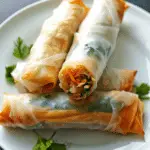 Leftover Chicken Spring Rolls