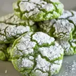 Green Cake Mix Crinkle Cookies