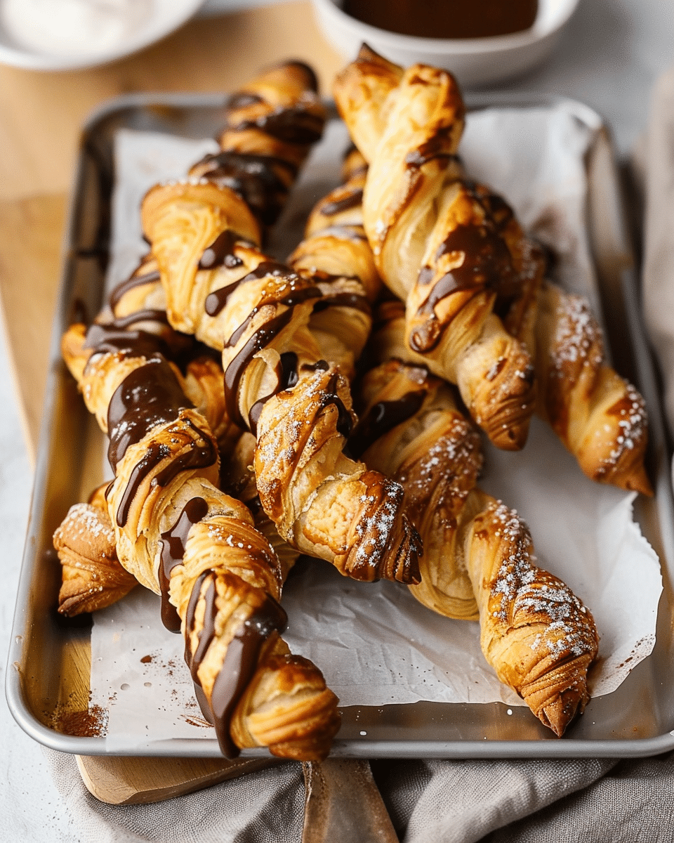Nutella Puff Pastry Twists