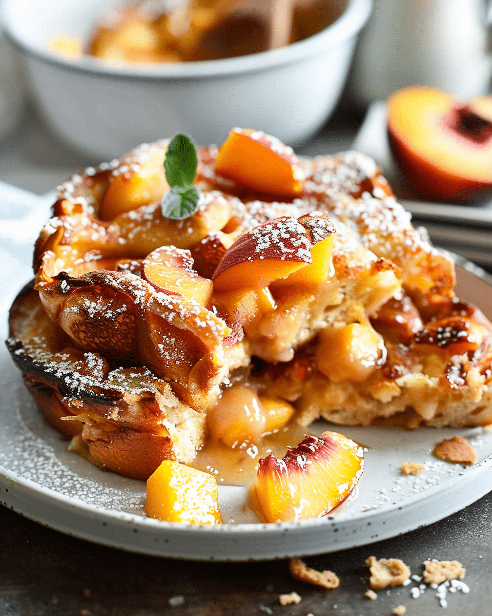 Peach French Toast Casserole