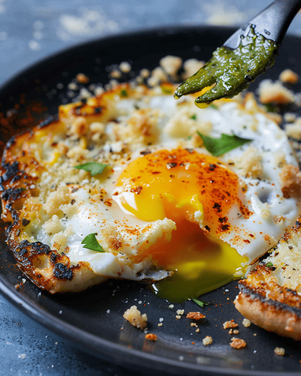 Parmesan Chili Crisp Fried Eggs