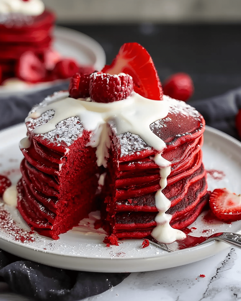 Red Velvet Pancakes
