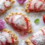 Strawberry Mini Pies with Rose Glaze