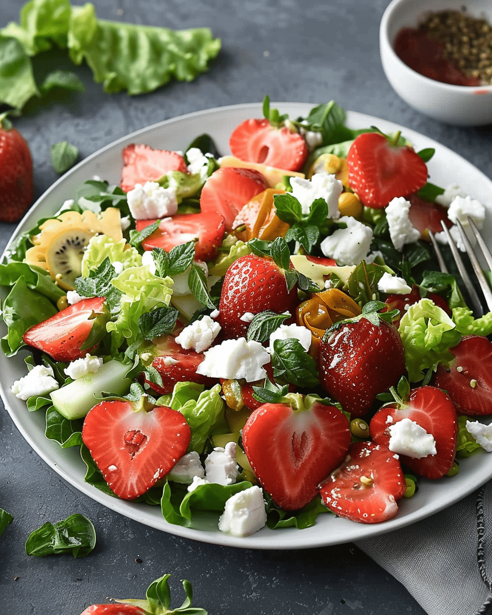 Strawberry Salad with Goat Cheese