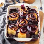 Blueberry Cinnamon Rolls with Blueberry Glaze