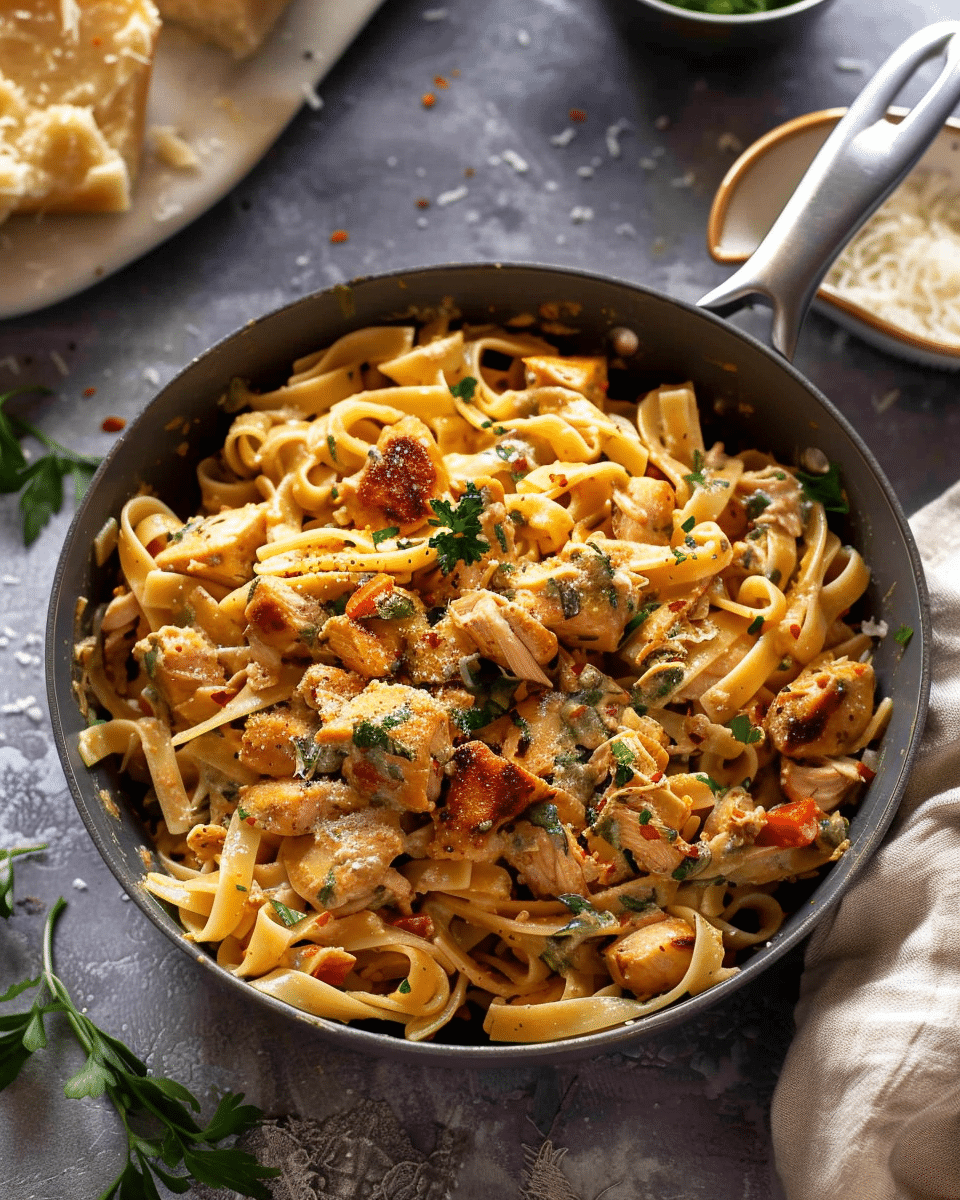 One Pot Cajun Ranch Chicken Pasta