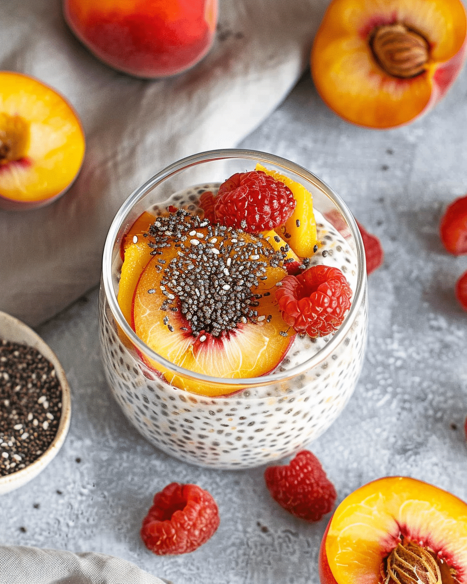 Peach Chia Pudding