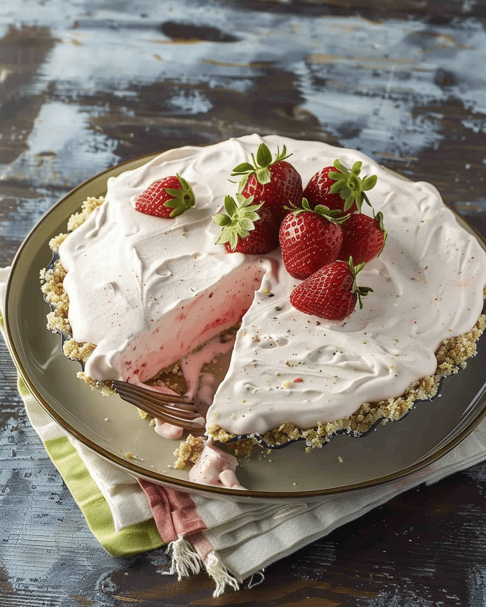 Frozen Strawberry Margarita Pie