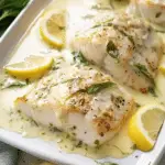 Grouper with Lemon-Basil Cream Sauce