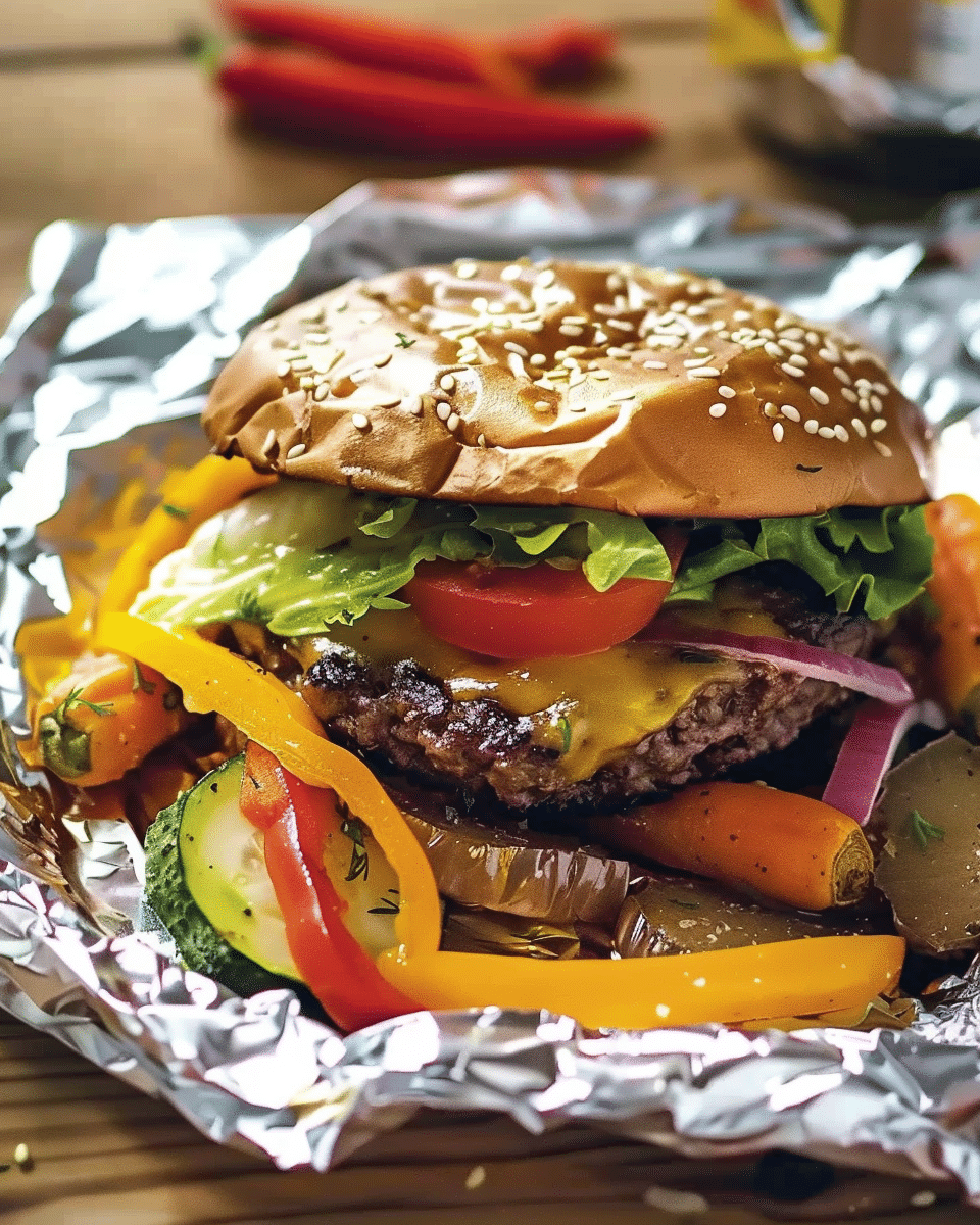 Burger and Veggie Foil Packs