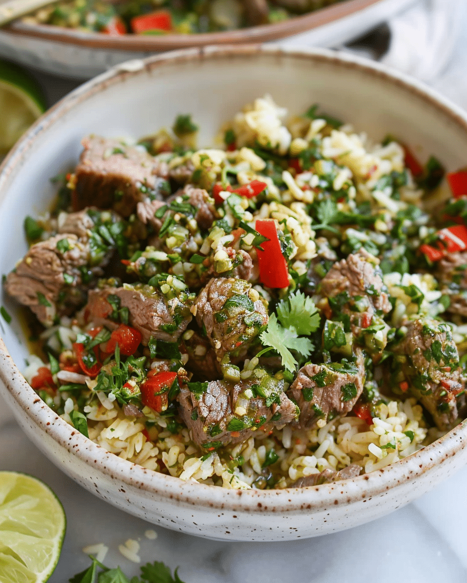 Chimichurri Beef and Rice
