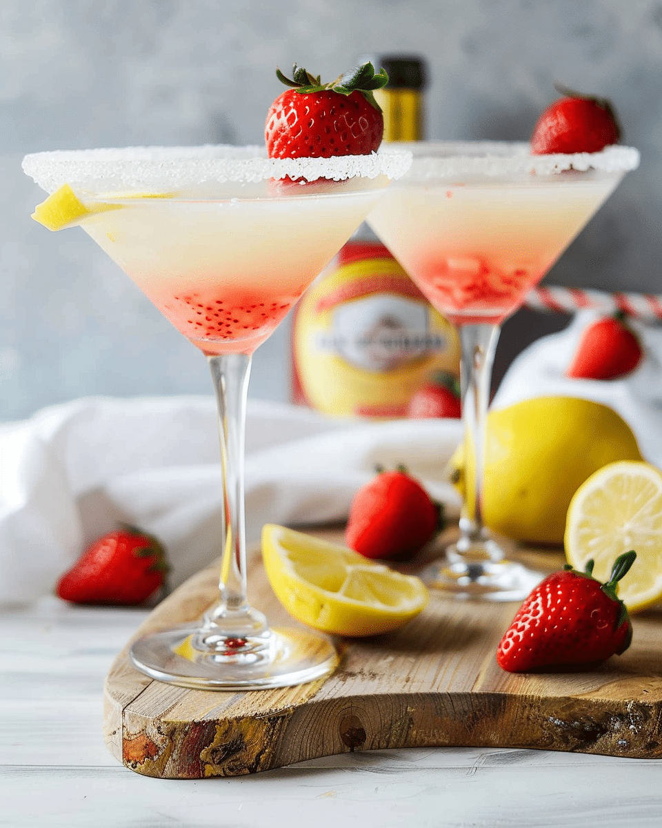 Strawberry Lemon Drop Martini