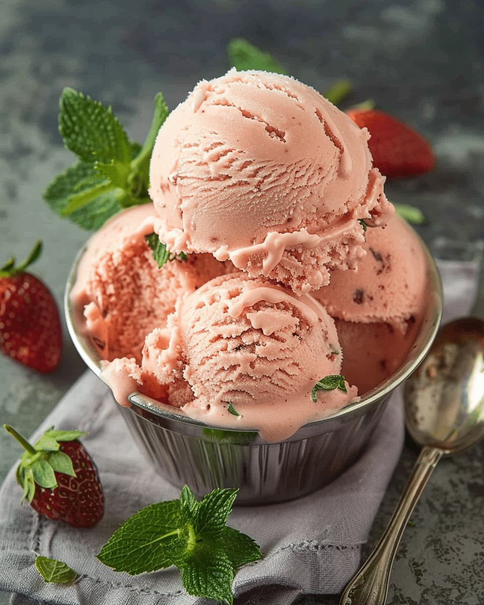 Strawberry Rhubarb Ice Cream