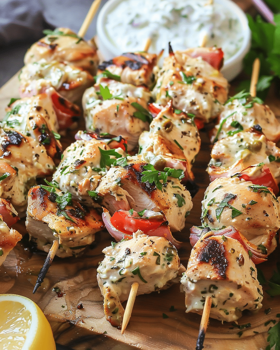 Chicken Gyro Skewers