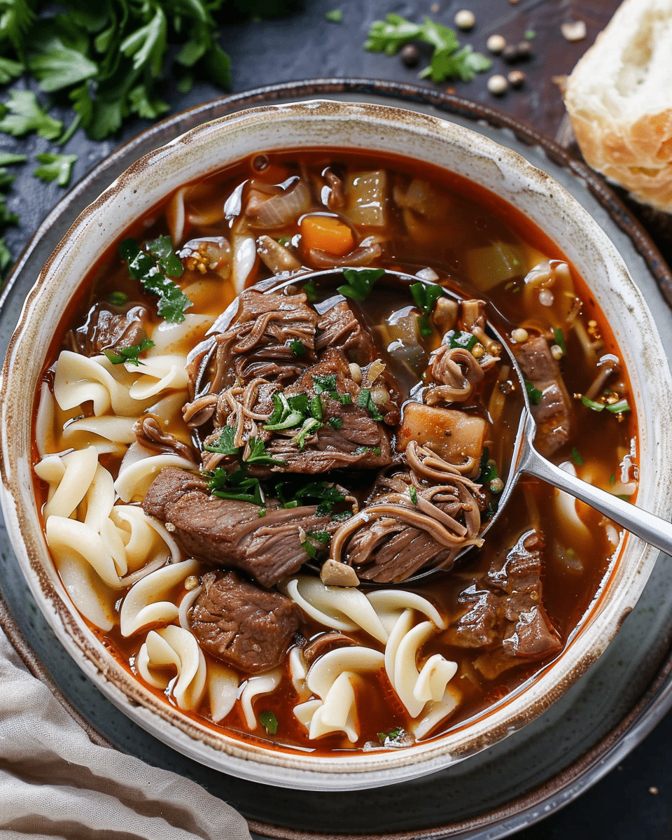 Classic Beef and Noodle Soup Recipe
