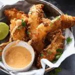 Coconut Chicken Fingers with Bang Bang Sauce