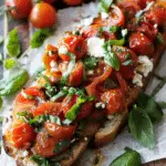 Slow Roasted Tomato Bruschetta