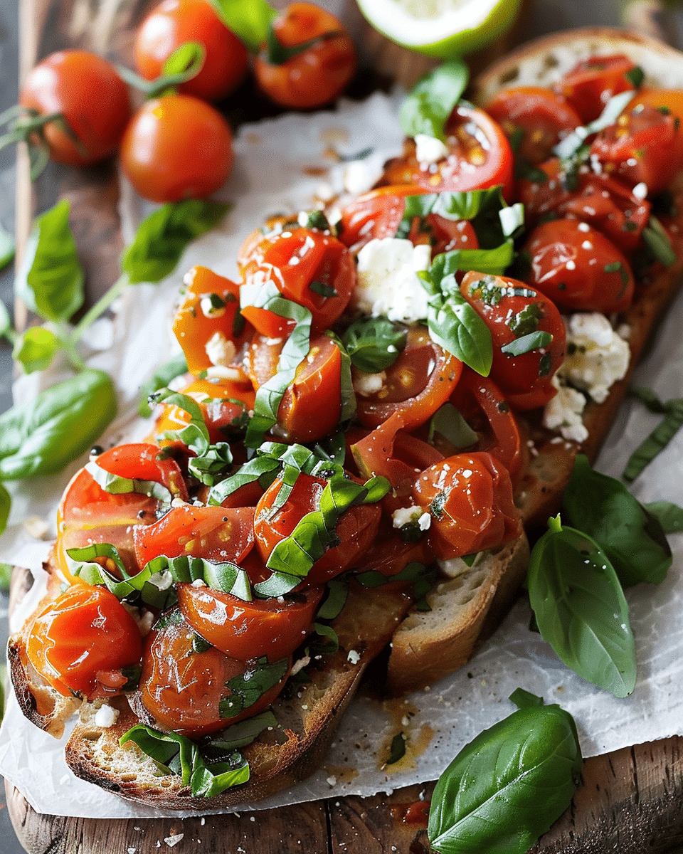 Slow Roasted Tomato Bruschetta