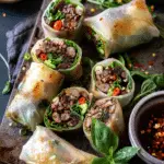 20 Minute Thai Basil Beef Rolls