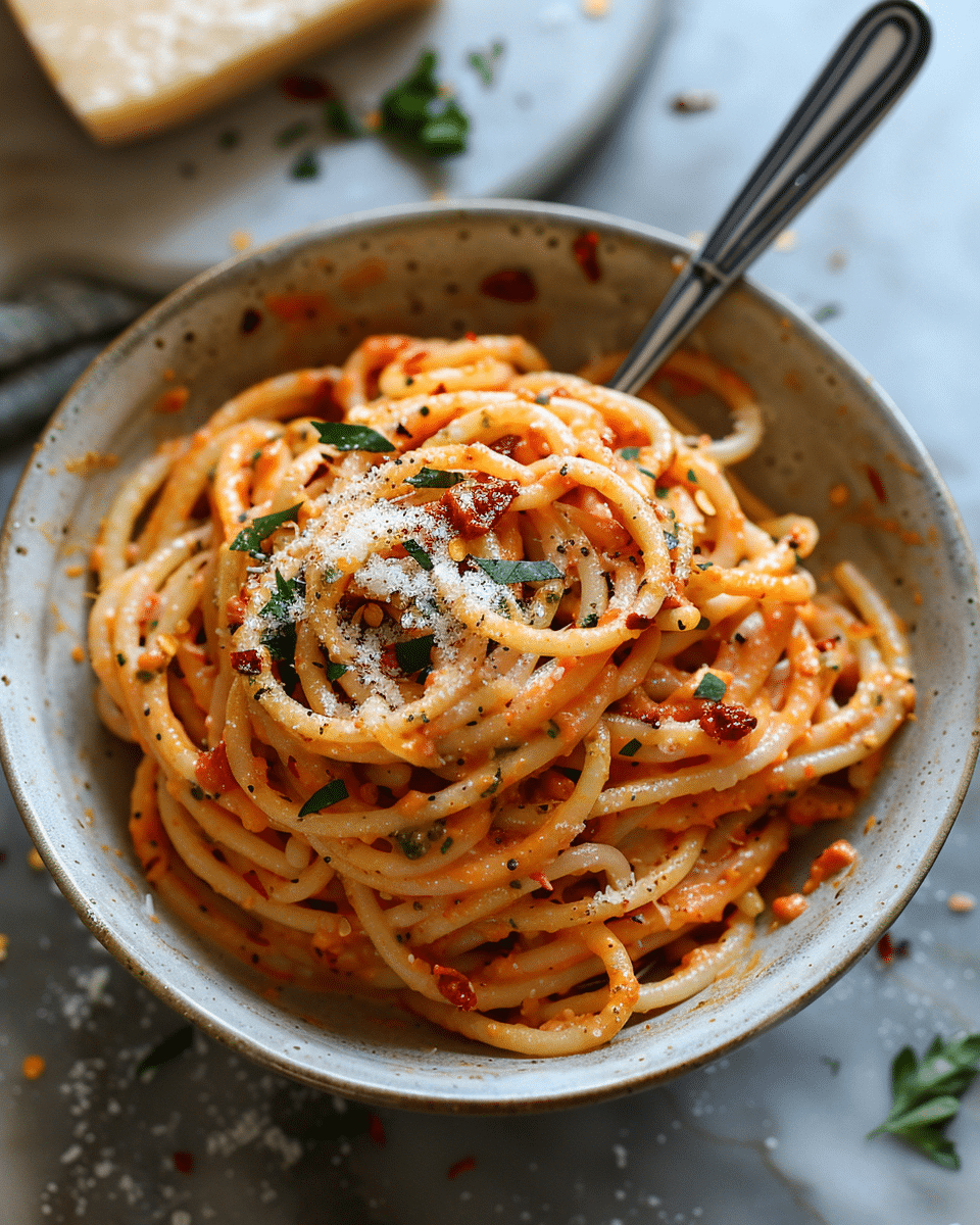 Creamy Sun-Dried Tomato Pesto Pasta