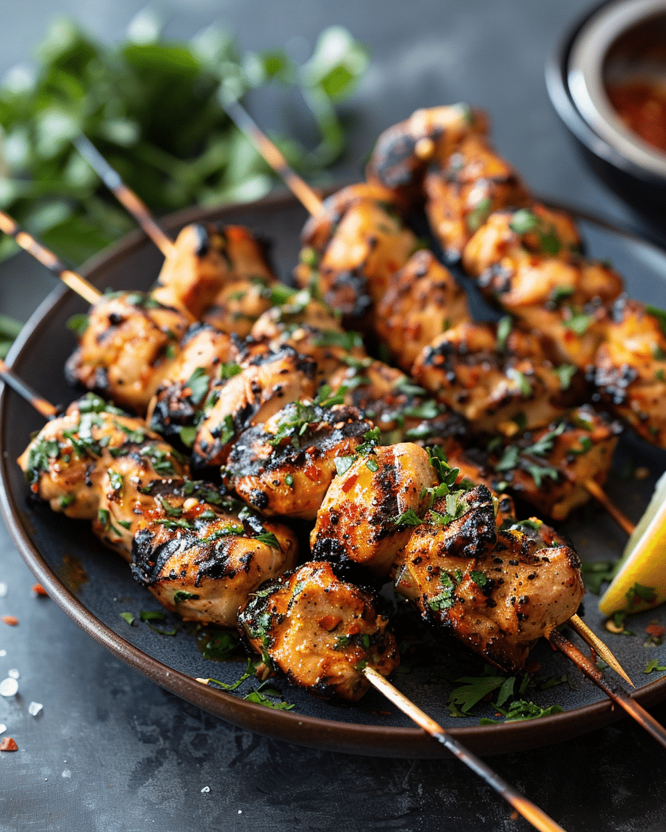 Grilled Habanero Marinated Chicken Skewers
