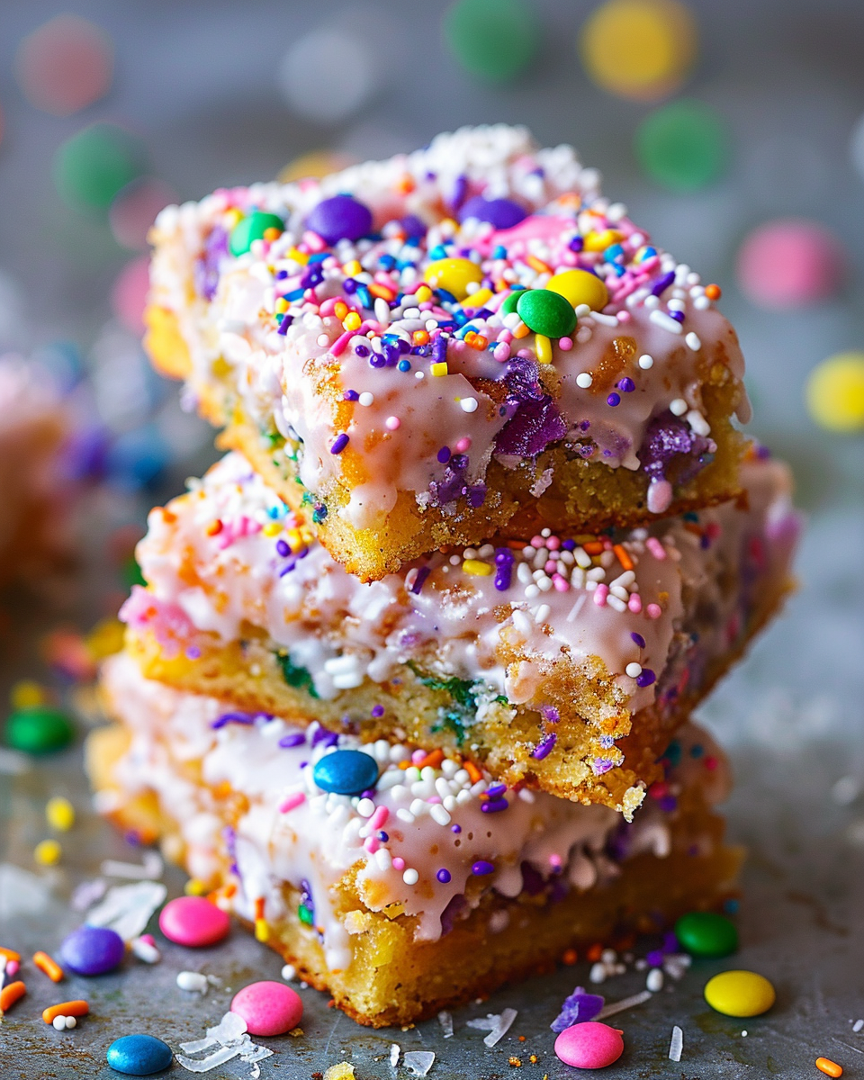 King Cake Donut Bars