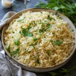 Orzo Rice Pilaf with Garlic and Herbs