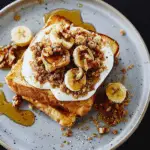French Toast with Banana, Nut Crumble and Yoghurt