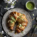 Matcha Almond Croissants