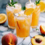 Fresh Peach and Honey Lemonade