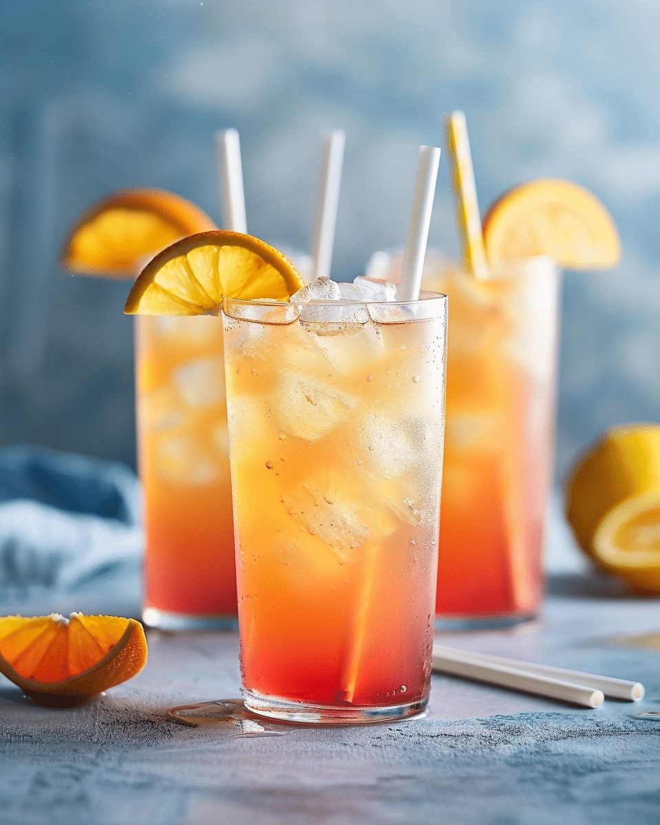 Rhubarb Lemonade with Orange and Cardamom