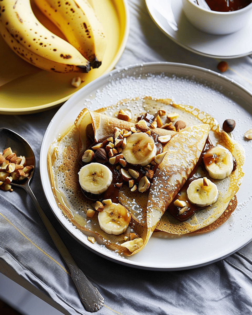 Banana and Hazelnut Crepes