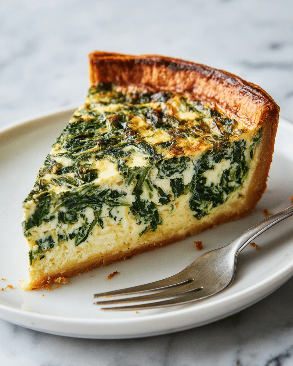 Quiche with Green Spinach