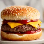 Cheeseburger with Three Visible Layers