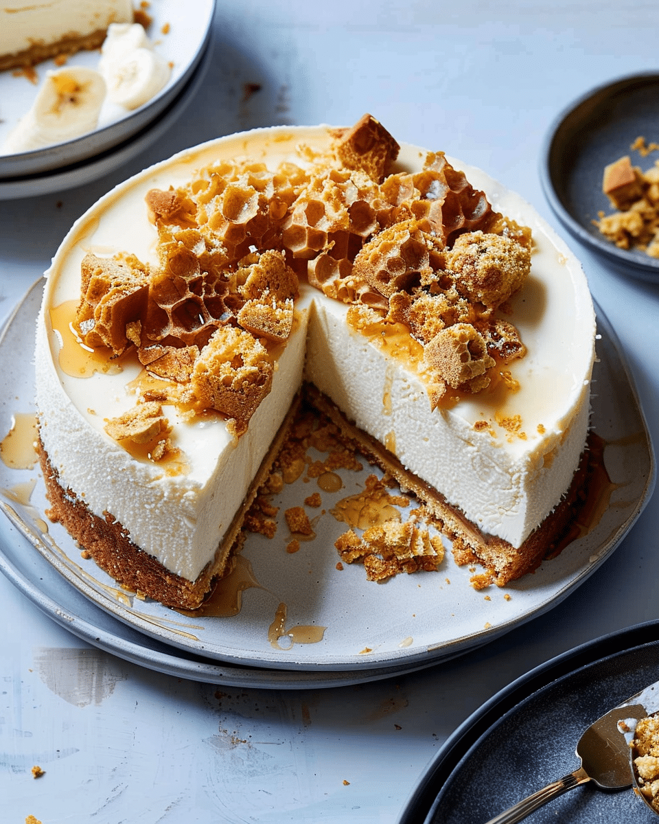 Cheesecake with Banana and Honeycomb