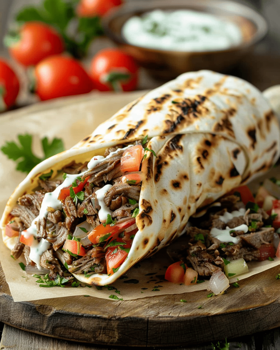 Beef Shawarma Wrap