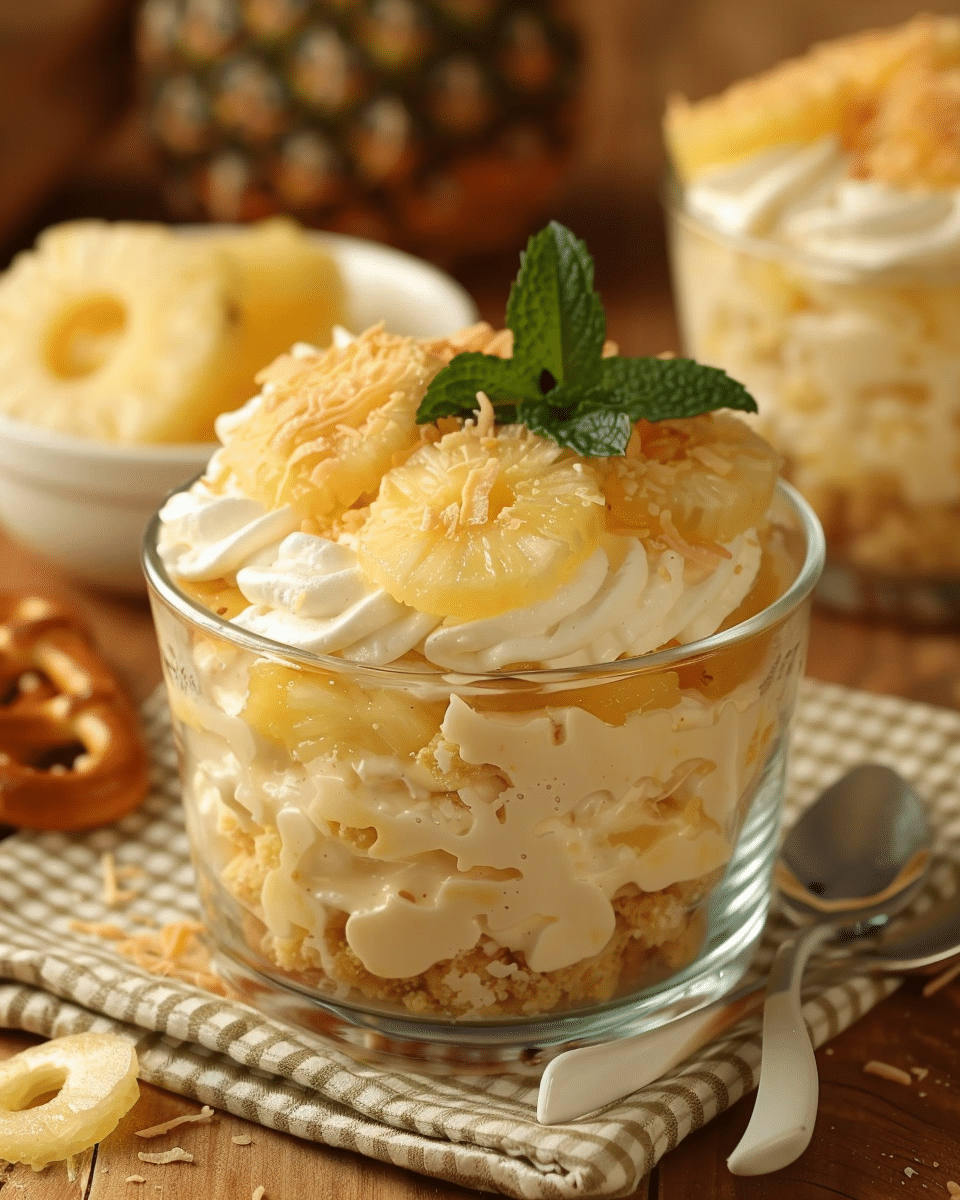 Creamy Pineapple Pretzel Dessert