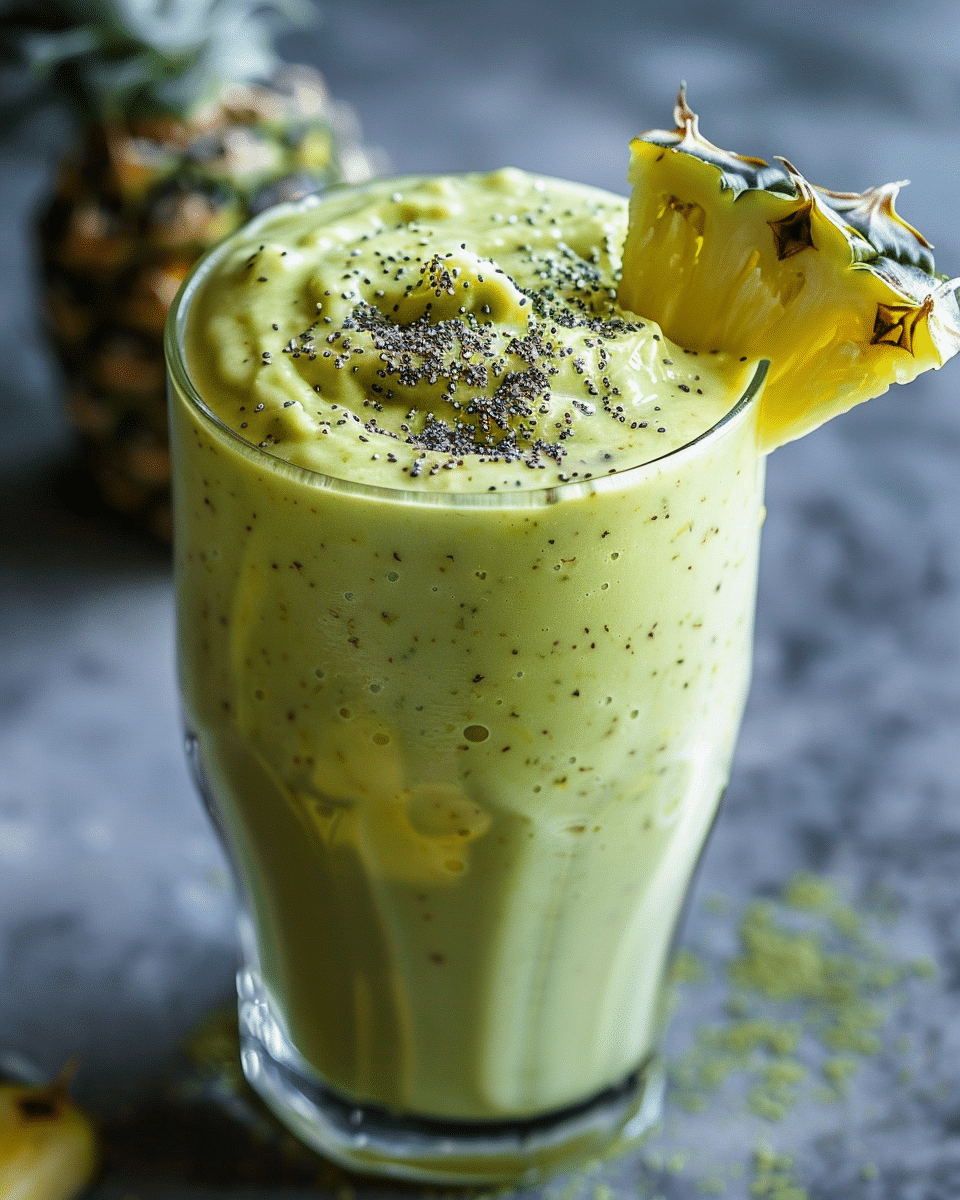 Healthy-ish Avocado Maple Pineapple Milkshake
