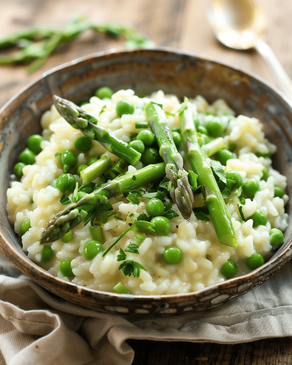 Arborio Risotto with Asparagus and Peas