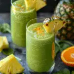 Pineapple Apple and Orange Super Green Smoothie