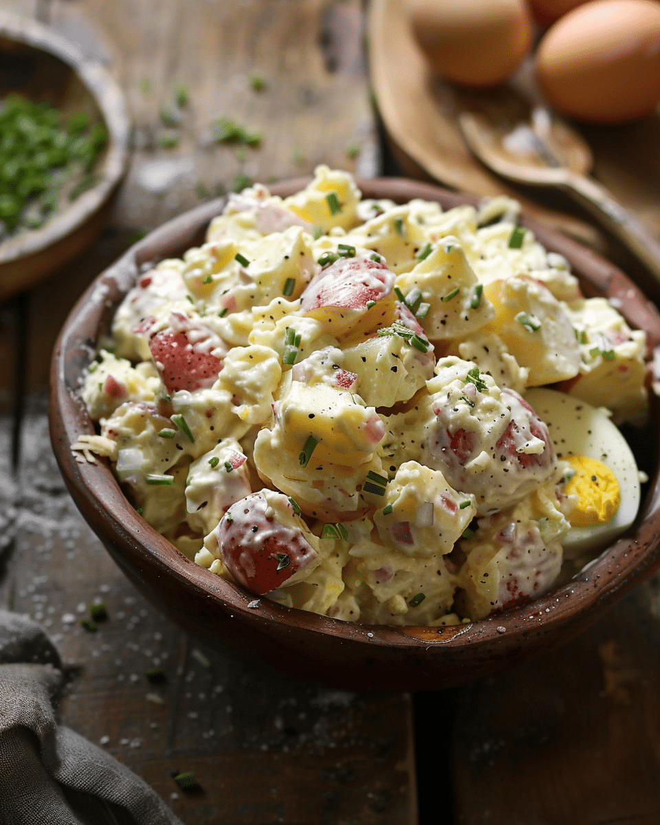 Red Skin Potato Salad With Eggs