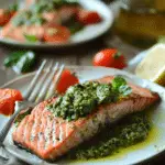 Roasted Salmon with Spring Pesto