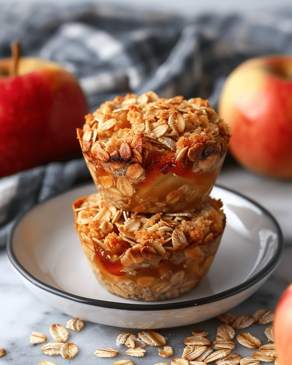 Freezer Friendly Healthy Baked Apple Oatmeal Cups