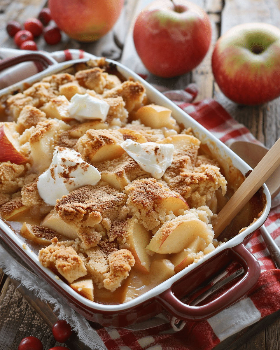 Cake Mix Apple Cobbler