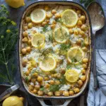 Lemon Chickpea and Rice Casserole