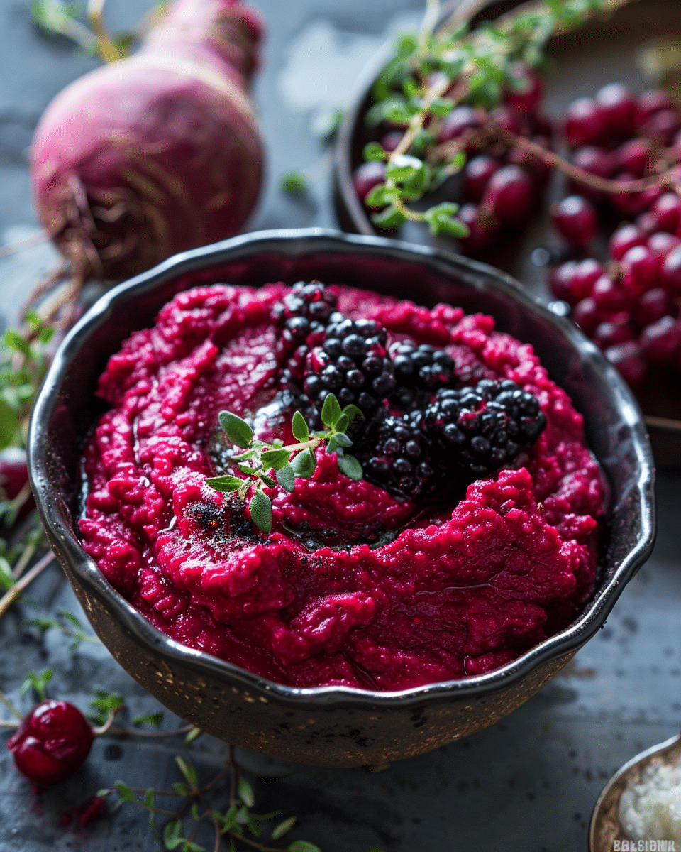 Tahini Free Beet Hummus