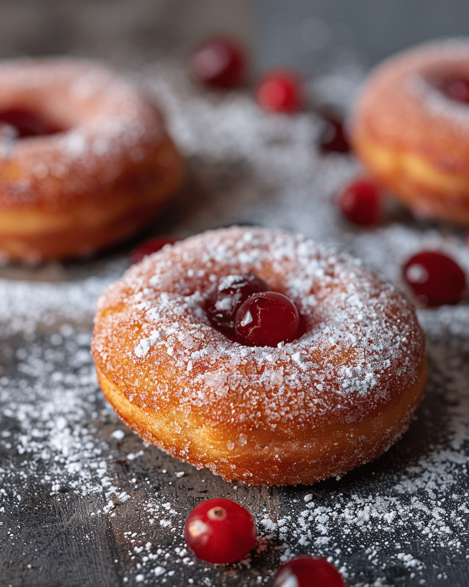 Cranberry Cornmeal Donuts